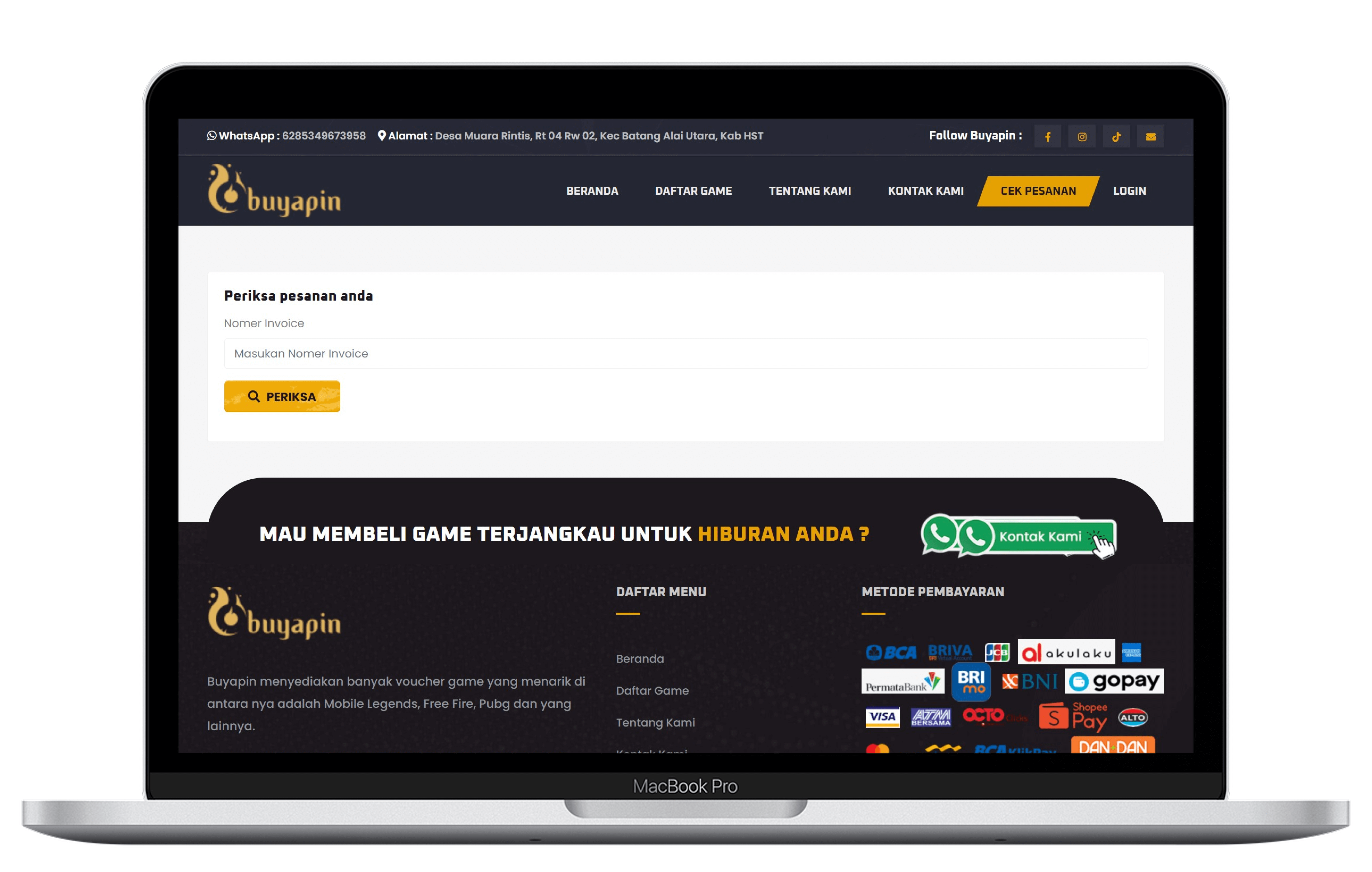 cek pesanan