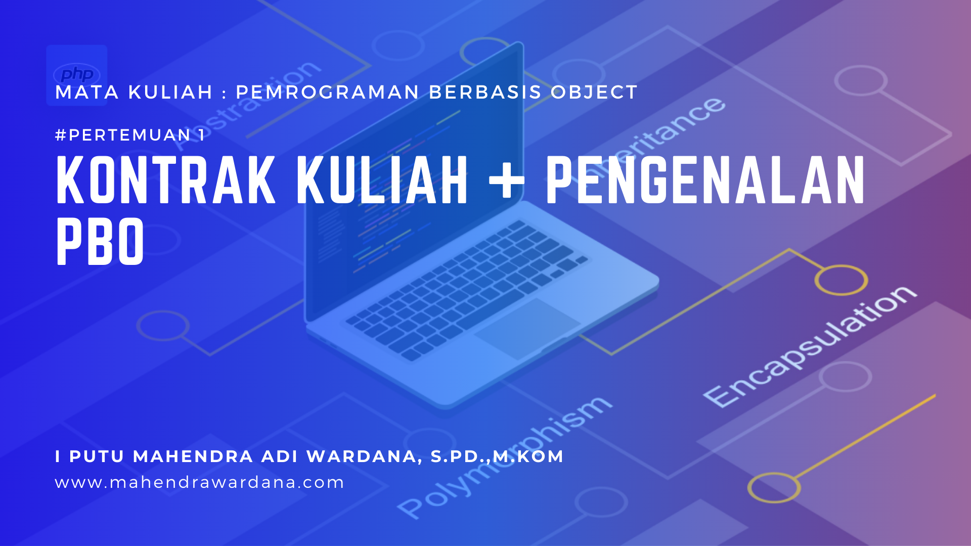 Kontrak Kuliah + Pengenalan PBO