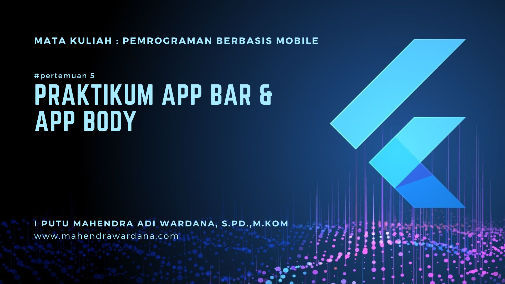 Pertemuan 5 - Praktikum App Bar & App Body